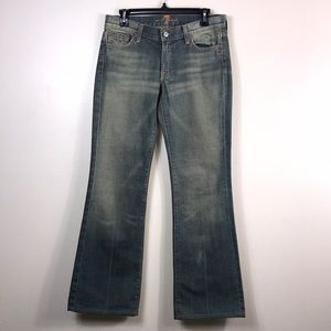 7 for all mankind dirty bootcut jeans size 28”